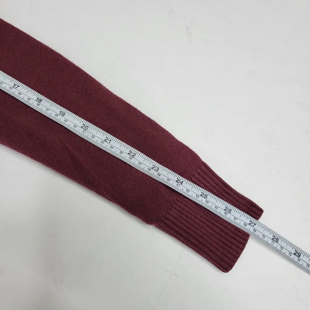 Abercrombie & Fitch‎ Mens Muscle Fit V-Neck Sweater Large Burgundy Maroon Logo